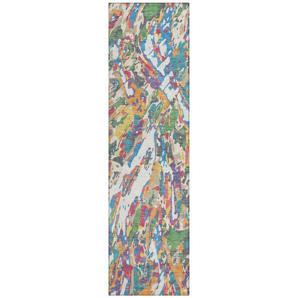 Machine Washable Indoor/Outdoor Chantille ACN2441 Ivory 2'3" x 7'6" Runner Rug. Picture 1