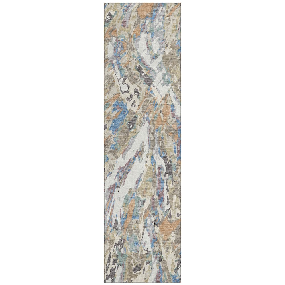 Machine Washable Indoor/Outdoor Chantille ACN2441 Ivory 2'3" x 7'6" Runner Rug. Picture 1