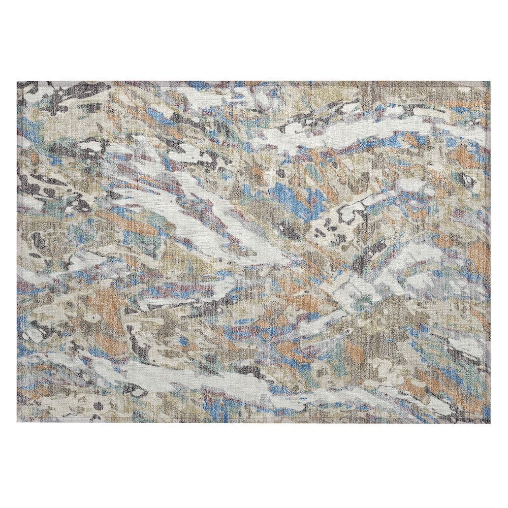 Machine Washable Indoor/Outdoor Chantille ACN2441 Ivory 1'8" x 2'6" Rug. Picture 1