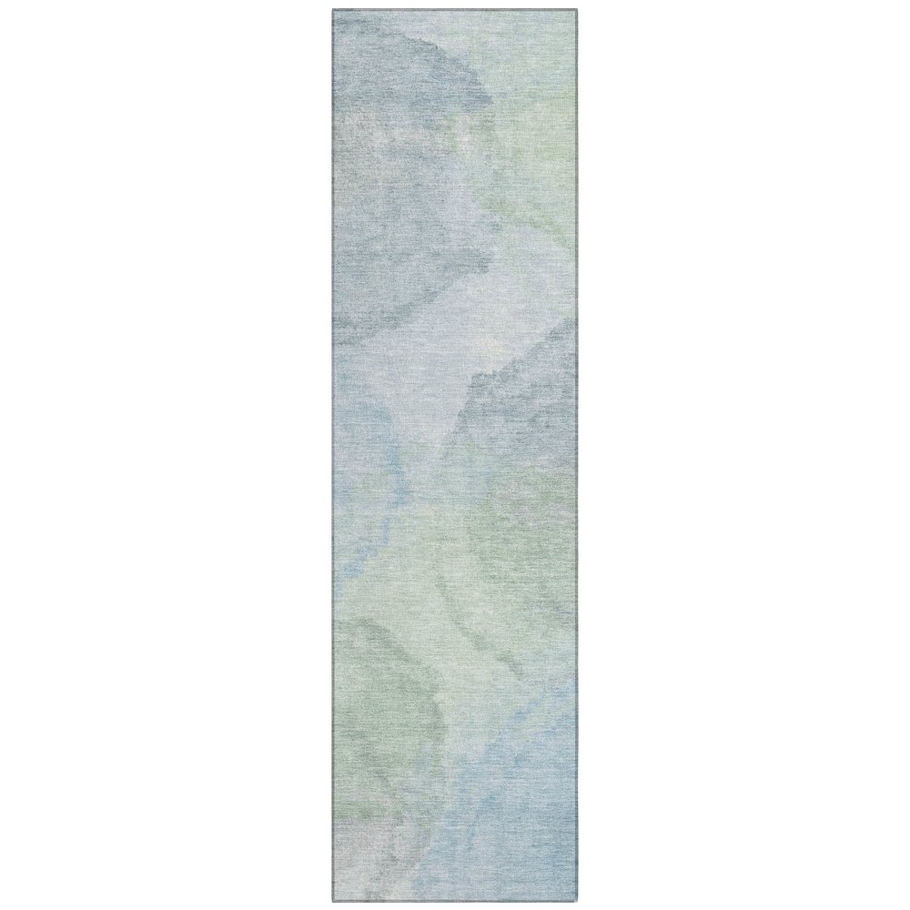 Machine Washable Indoor/Outdoor Chantille ACN2443 Blue 2'3" x 7'6" Runner Rug. Picture 1