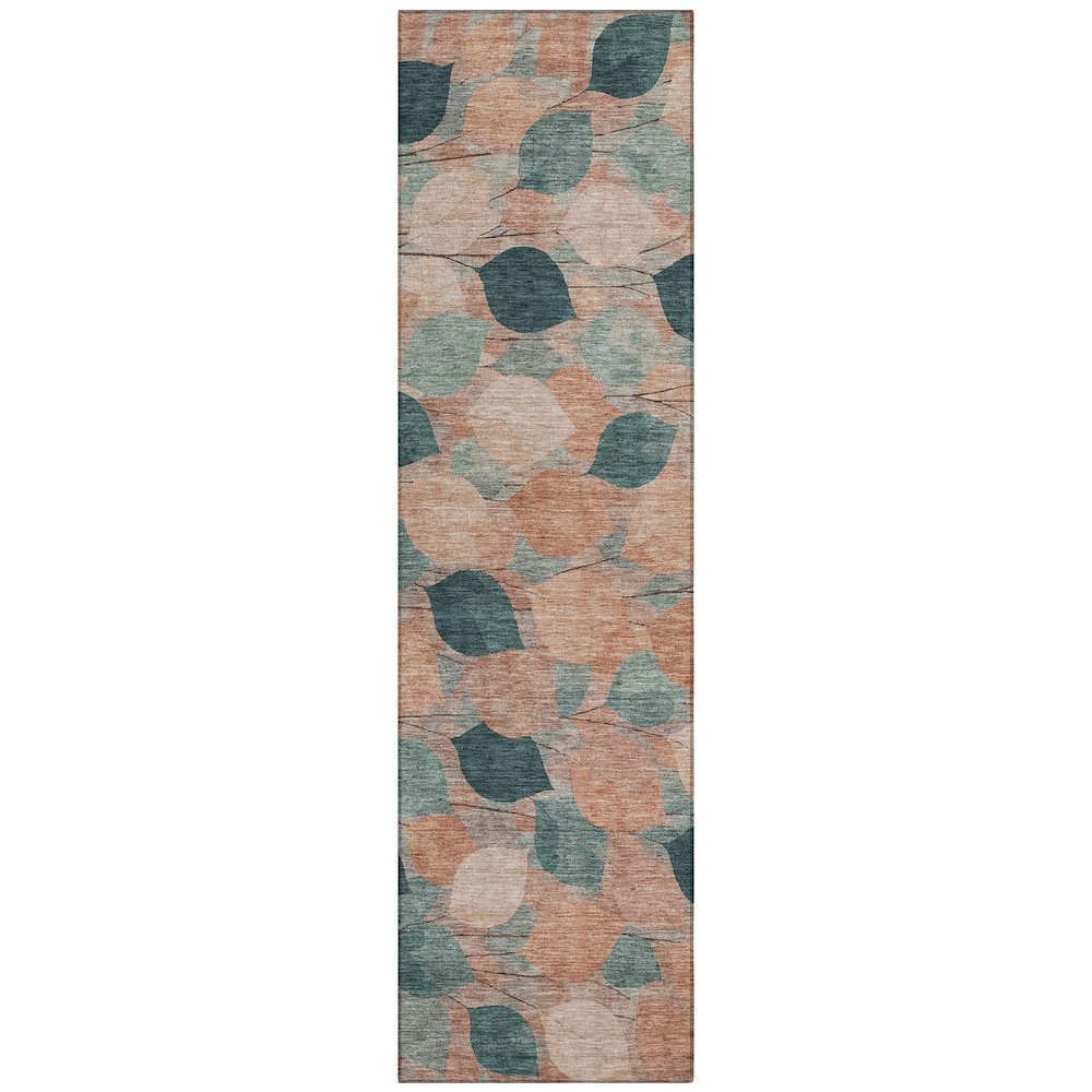 Machine Washable Indoor/Outdoor Chantille ACN2444 Orange 2'3" x 7'6" Runner Rug. Picture 1