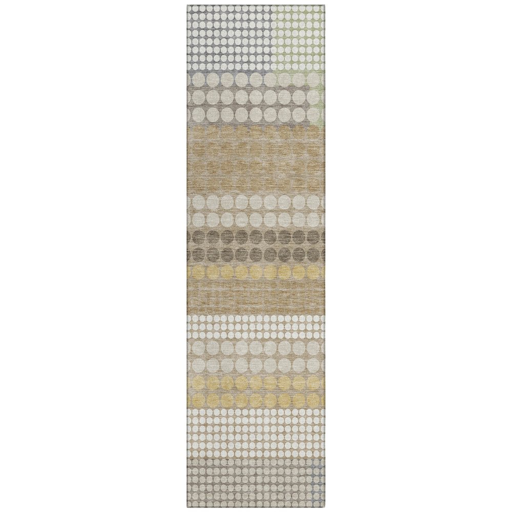 Machine Washable Indoor/Outdoor Chantille ACN2445 Brown 2'3" x 7'6" Runner Rug. Picture 1