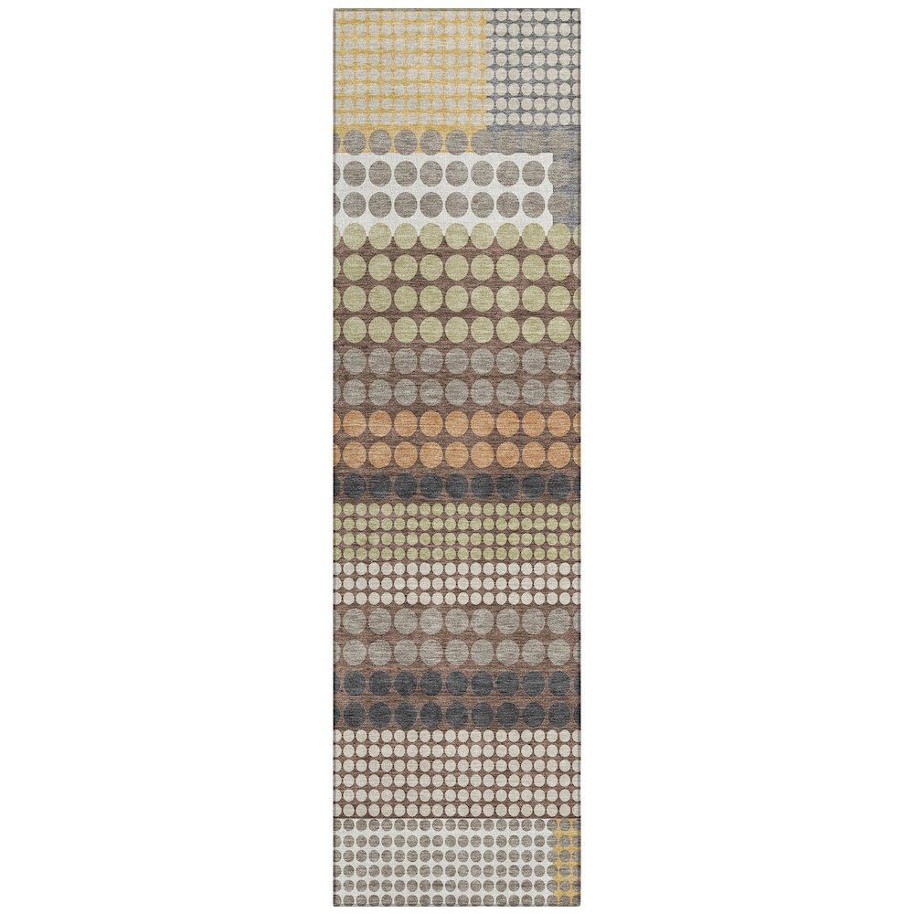 Machine Washable Indoor/Outdoor Chantille ACN2445 Brown 2'3" x 7'6" Runner Rug. Picture 1