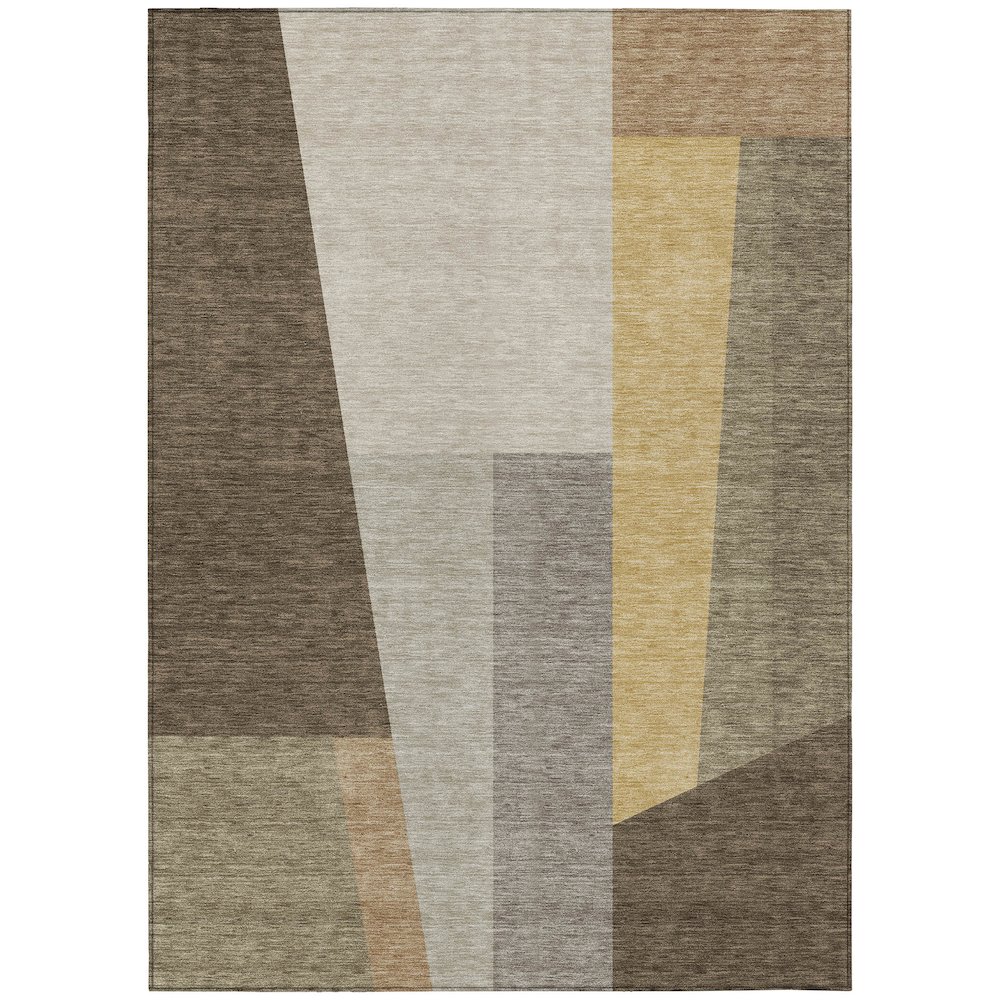 Machine Washable Indoor/Outdoor Chantille ACN2446 Brown 2'6" x 3'10" Rug. Picture 1