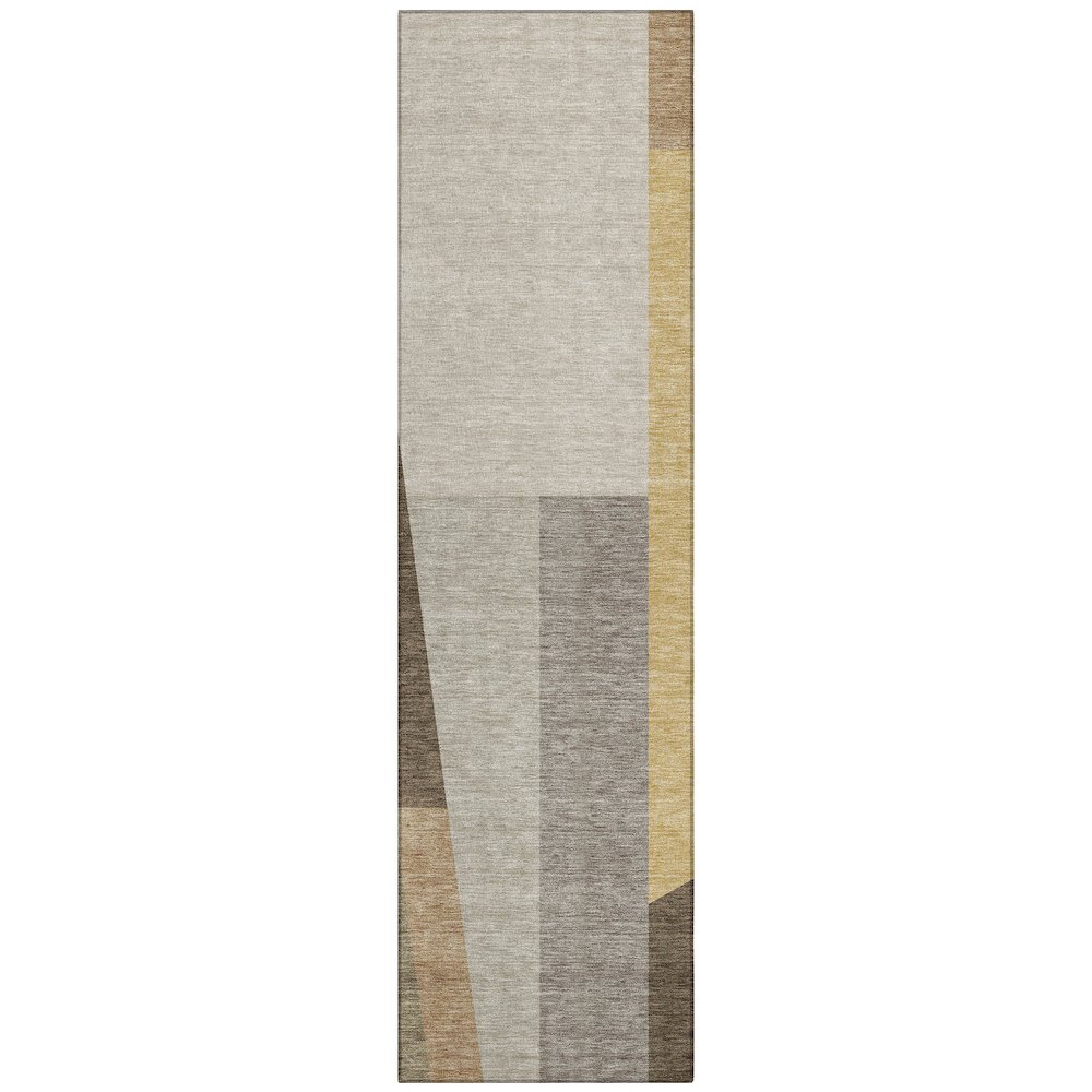 Machine Washable Indoor/Outdoor Chantille ACN2446 Brown 2'3" x 7'6" Runner Rug. Picture 1