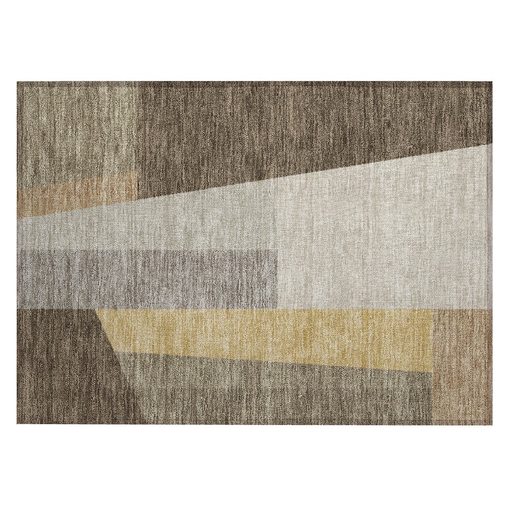 Machine Washable Indoor/Outdoor Chantille ACN2446 Brown 1'8" x 2'6" Rug. Picture 1