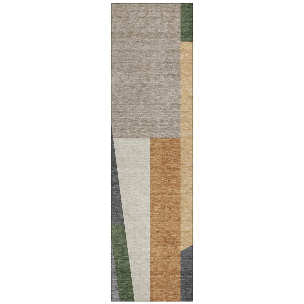 Machine Washable Indoor/Outdoor Chantille ACN2446 Gray 2'3" x 7'6" Runner Rug. Picture 1