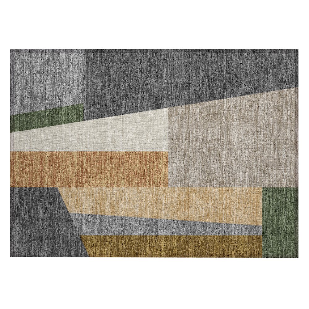 Machine Washable Indoor/Outdoor Chantille ACN2446 Gray 1'8" x 2'6" Rug. Picture 1