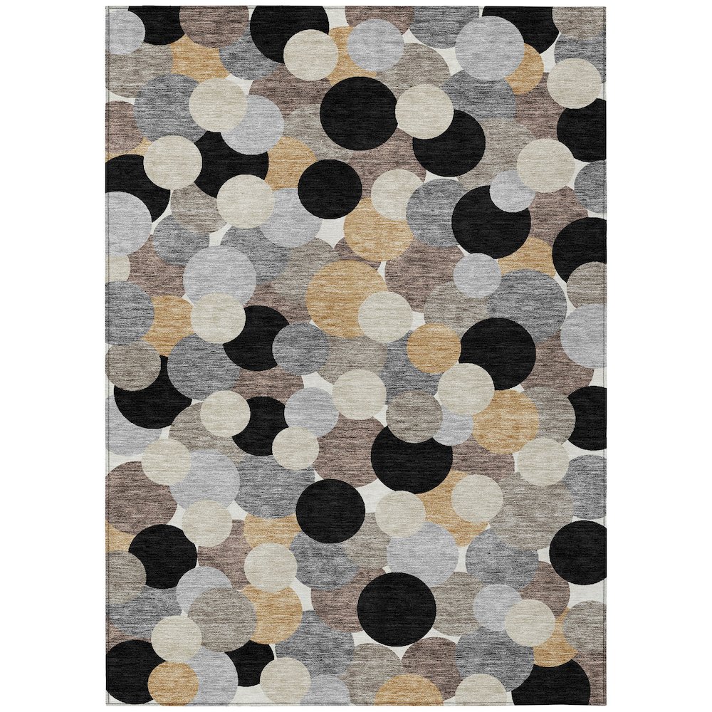 Machine Washable Indoor/Outdoor Chantille ACN2450 Black 2'6" x 3'10" Rug. Picture 1