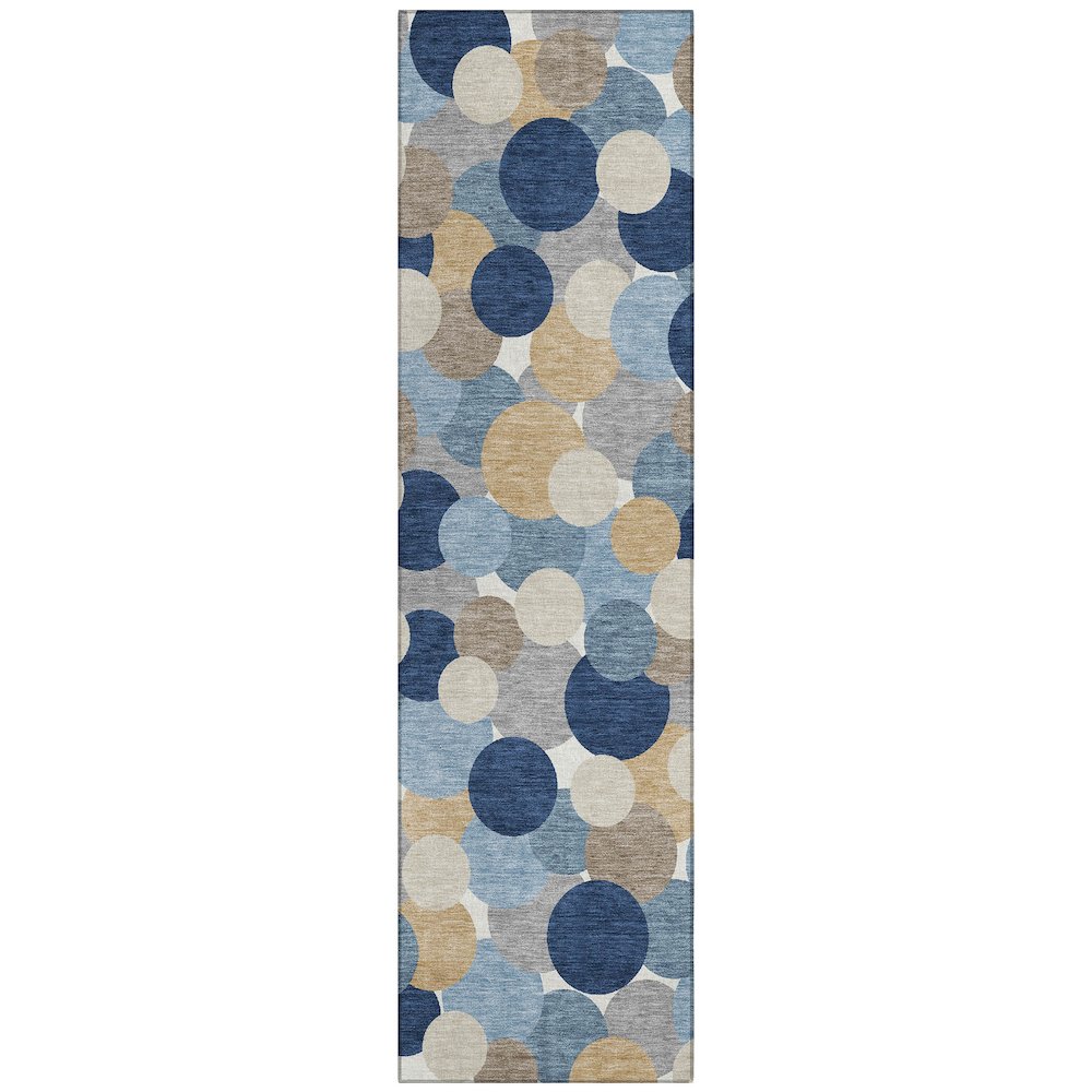 Machine Washable Indoor/Outdoor Chantille ACN2450 Blue 2'3" x 7'6" Runner Rug. Picture 1
