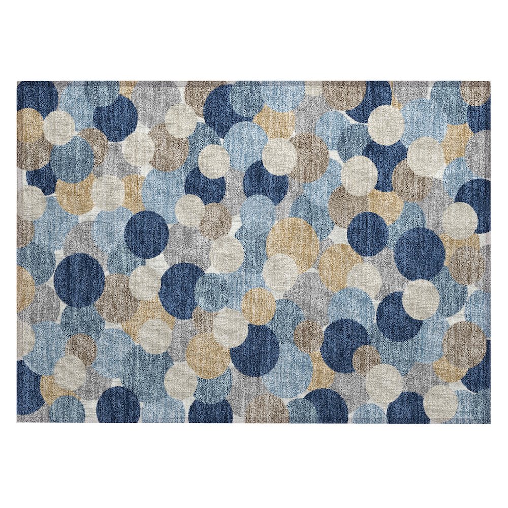 Machine Washable Indoor/Outdoor Chantille ACN2450 Blue 1'8" x 2'6" Rug. Picture 1