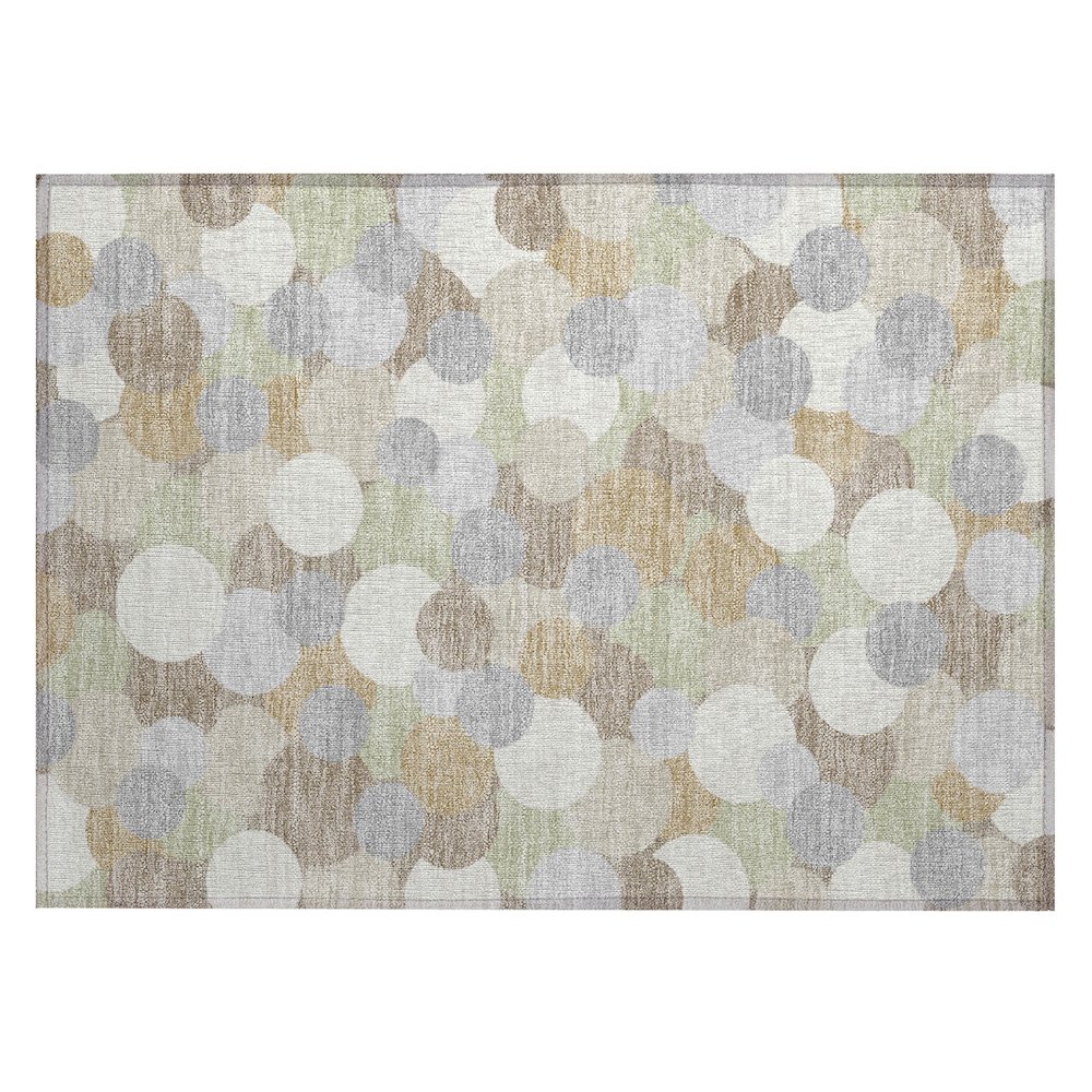 Machine Washable Indoor/Outdoor Chantille ACN2450 Ivory 1'8" x 2'6" Rug. Picture 1