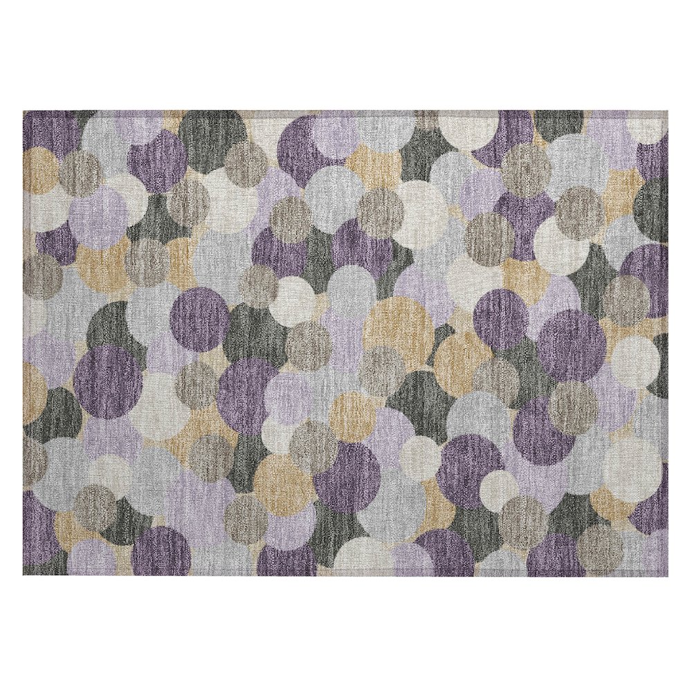 Machine Washable Indoor/Outdoor Chantille ACN2450 Purple 1'8" x 2'6" Rug. Picture 1