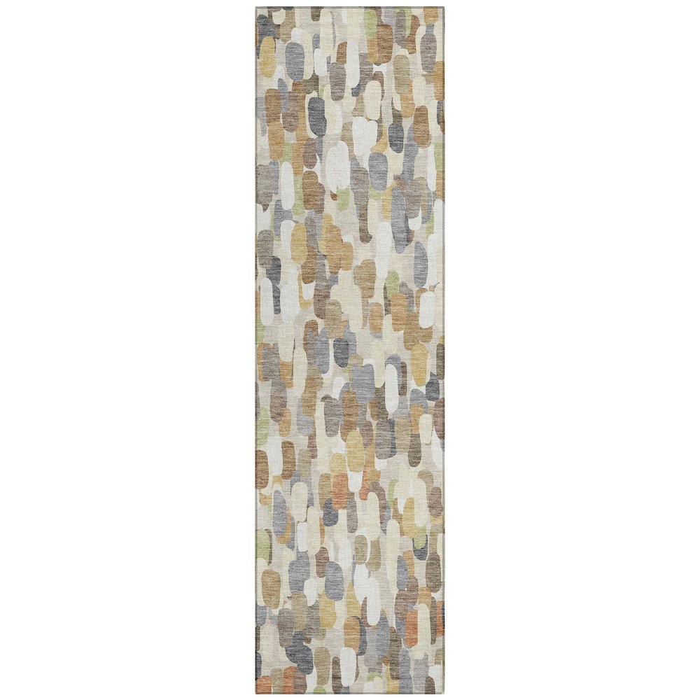Machine Washable Indoor/Outdoor Chantille ACN2451 Brown 2'3" x 7'6" Runner Rug. Picture 1