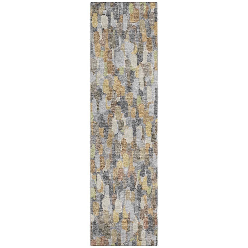 Machine Washable Indoor/Outdoor Chantille ACN2451 Gray 2'3" x 7'6" Runner Rug. Picture 1