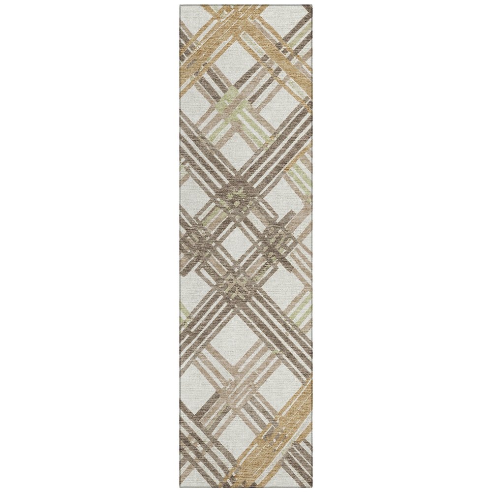 Machine Washable Indoor/Outdoor Chantille ACN2452 Ivory 2'3" x 7'6" Runner Rug. Picture 1