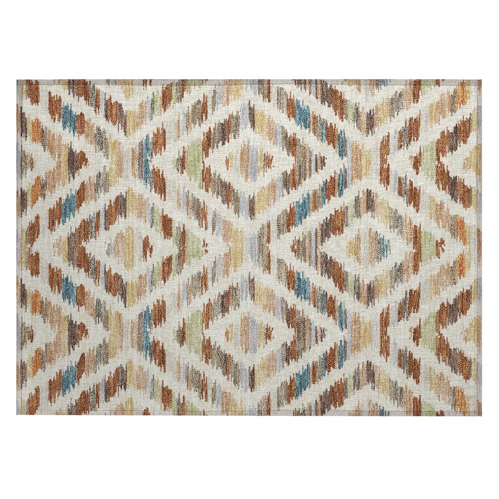 Machine Washable Indoor/Outdoor Chantille ACN2453 Orange 1'8" x 2'6" Rug. Picture 1