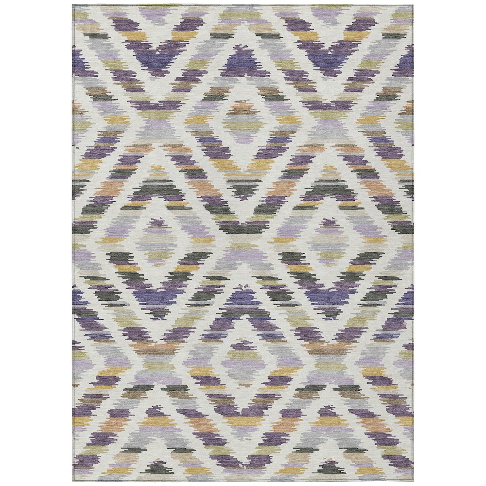 Machine Washable Indoor/Outdoor Chantille ACN2453 Purple 2'6" x 3'10" Rug. Picture 1