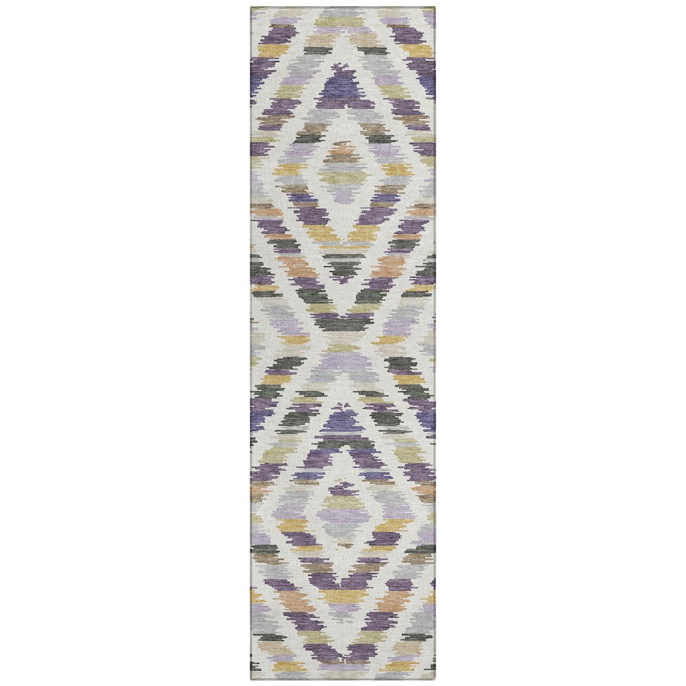 Machine Washable Indoor/Outdoor Chantille ACN2453 Purple 2'3" x 7'6" Runner Rug. Picture 1