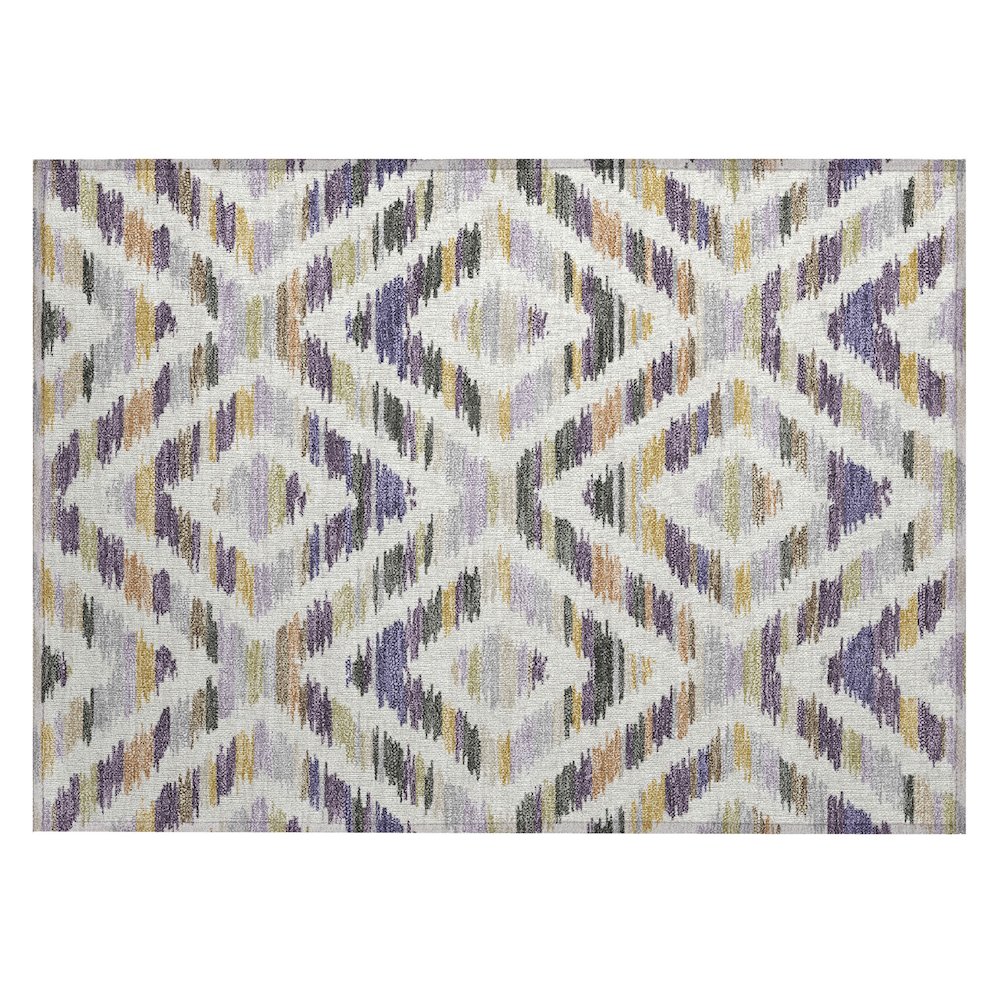Machine Washable Indoor/Outdoor Chantille ACN2453 Purple 1'8" x 2'6" Rug. Picture 1