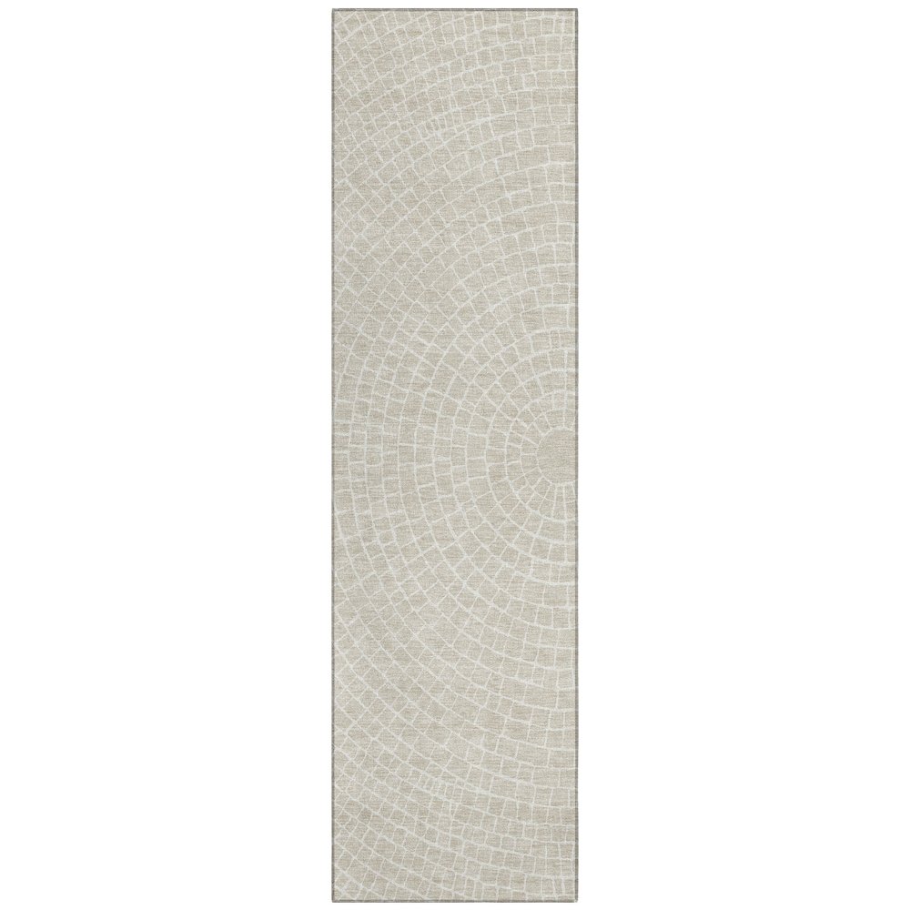Machine Washable Indoor/Outdoor Chantille ACN2455 Brown 2'3" x 7'6" Runner Rug. Picture 1