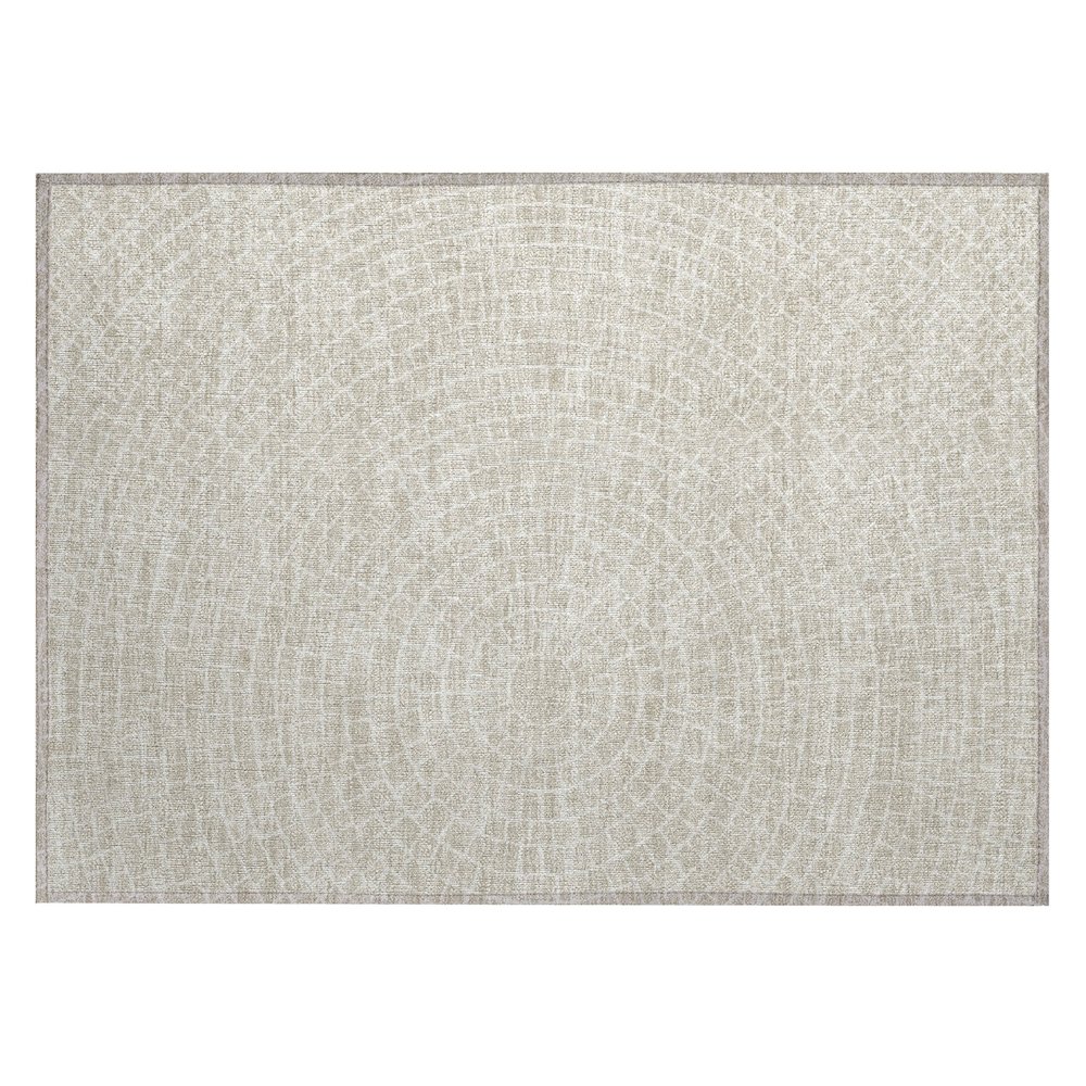 Machine Washable Indoor/Outdoor Chantille ACN2455 Brown 1'8" x 2'6" Rug. Picture 1