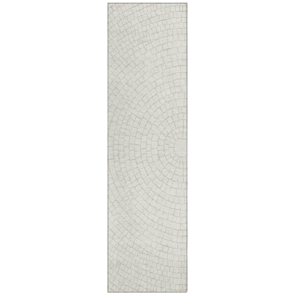 Machine Washable Indoor/Outdoor Chantille ACN2455 Ivory 2'3" x 7'6" Runner Rug. Picture 1