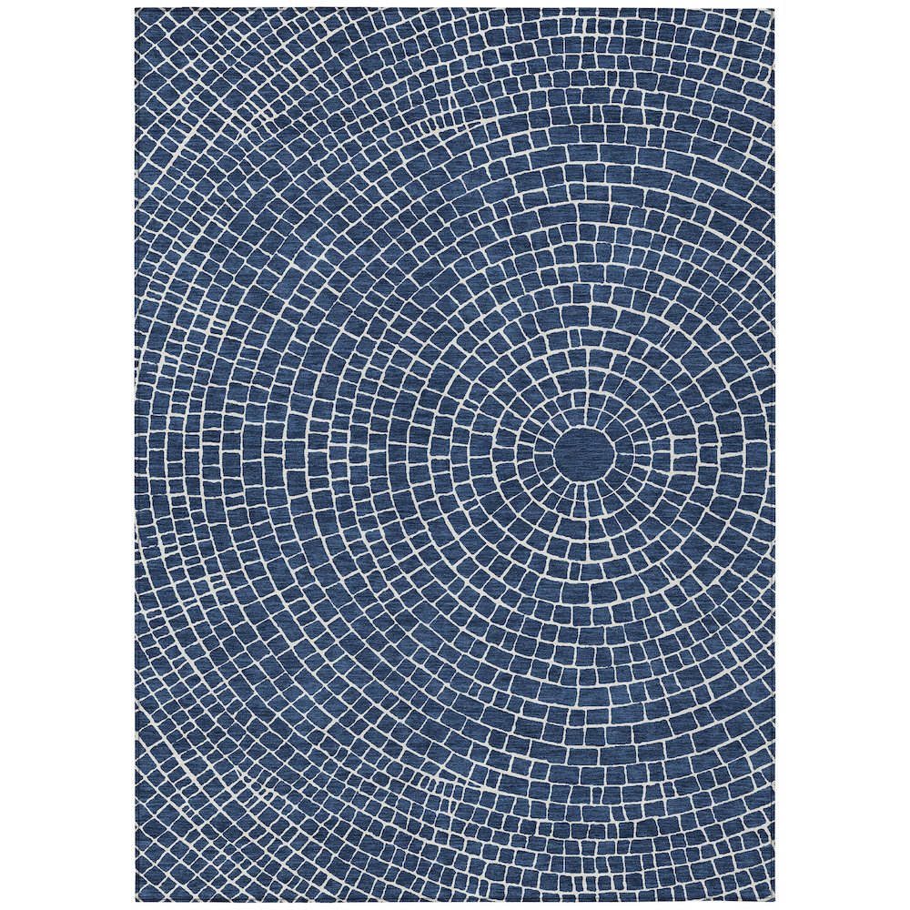Machine Washable Indoor/Outdoor Chantille ACN2455 Blue 2'6" x 3'10" Rug. Picture 1
