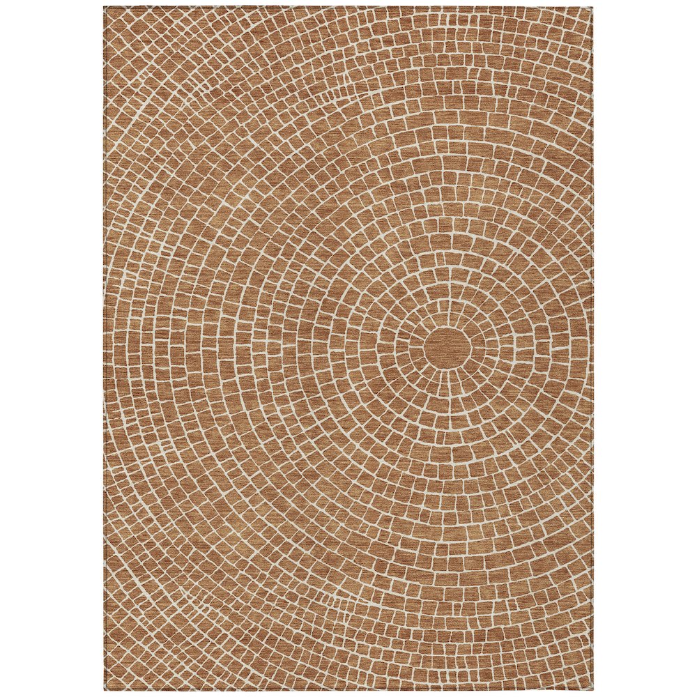 Machine Washable Indoor/Outdoor Chantille ACN2455 Orange 2'6" x 3'10" Rug. Picture 1