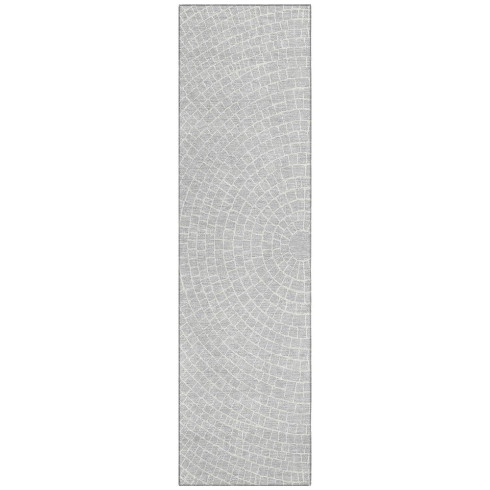 Machine Washable Indoor/Outdoor Chantille ACN2455 Gray 2'3" x 7'6" Runner Rug. Picture 1