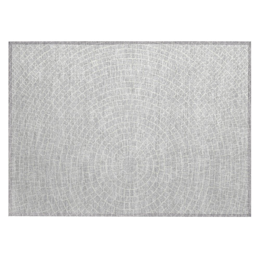 Machine Washable Indoor/Outdoor Chantille ACN2455 Gray 1'8" x 2'6" Rug. Picture 1
