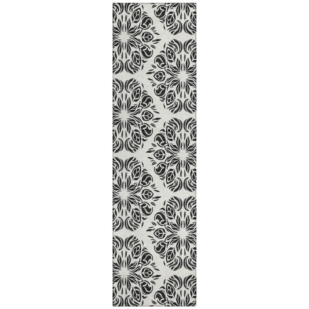Machine Washable Indoor/Outdoor Chantille ACN2456 Ivory 2'3" x 7'6" Runner Rug. Picture 1