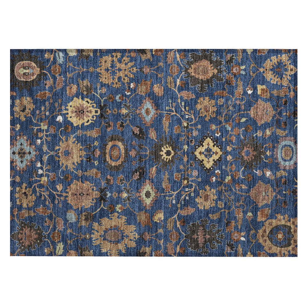 Machine Washable Indoor/Outdoor Chantille ACN2458 Blue 1'8" x 2'6" Rug. Picture 1