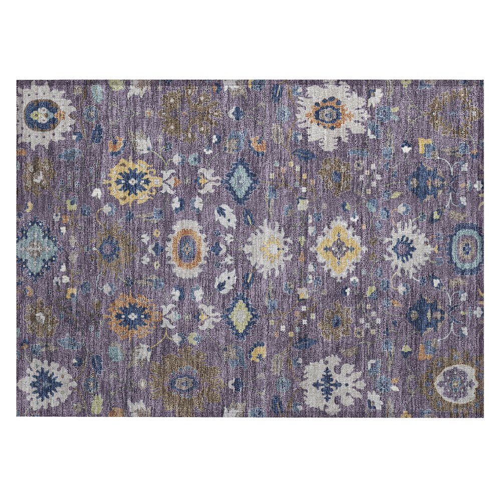 Machine Washable Indoor/Outdoor Chantille ACN2458 Purple 1'8" x 2'6" Rug. Picture 1