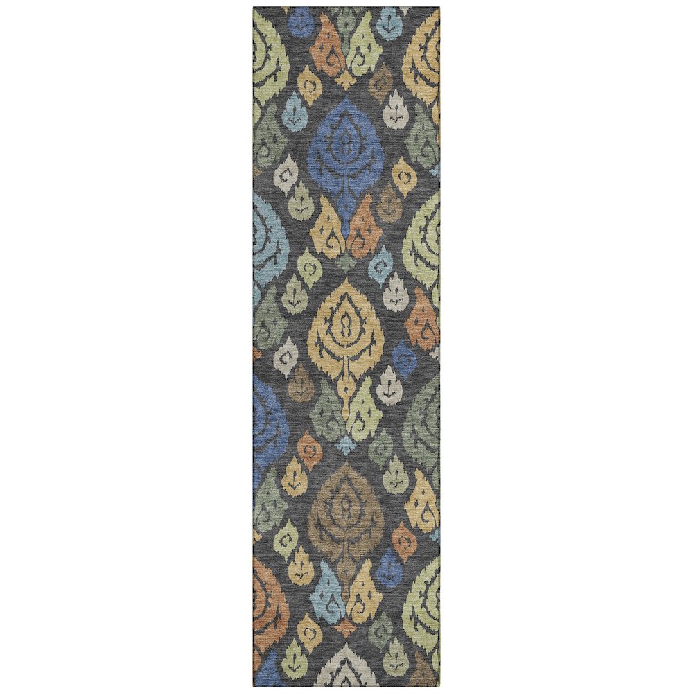 Machine Washable Indoor/Outdoor Chantille ACN2460 Gray 2'3" x 7'6" Runner Rug. Picture 1