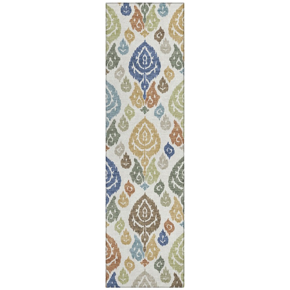 Machine Washable Indoor/Outdoor Chantille ACN2460 Ivory 2'3" x 7'6" Runner Rug. Picture 1