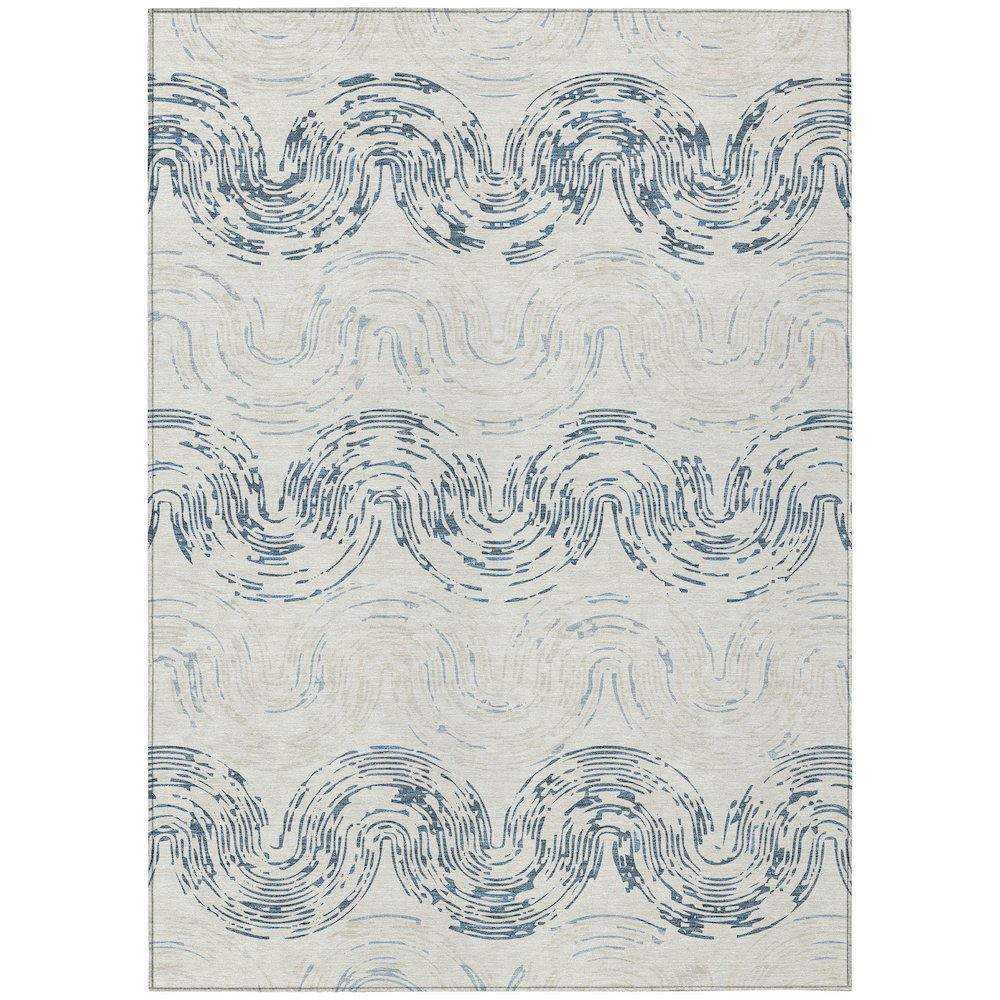 Machine Washable Indoor/Outdoor Chantille ACN2461 Ivory 2'6" x 3'10" Rug. Picture 1