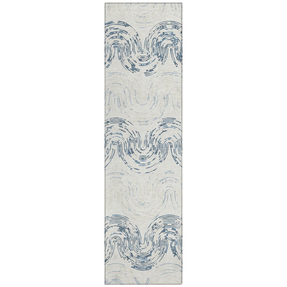 Machine Washable Indoor/Outdoor Chantille ACN2461 Ivory 2'3" x 7'6" Runner Rug. Picture 1