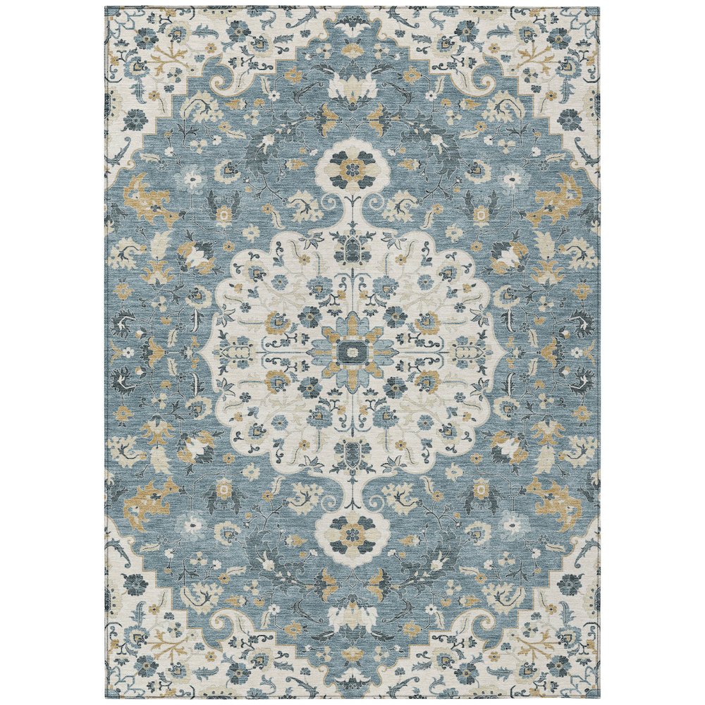 Machine Washable Indoor/Outdoor Chantille ACN2463 Ivory 2'6" x 3'10" Rug. Picture 1