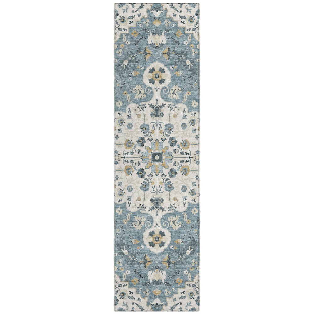 Machine Washable Indoor/Outdoor Chantille ACN2463 Ivory 2'3" x 7'6" Runner Rug. Picture 1