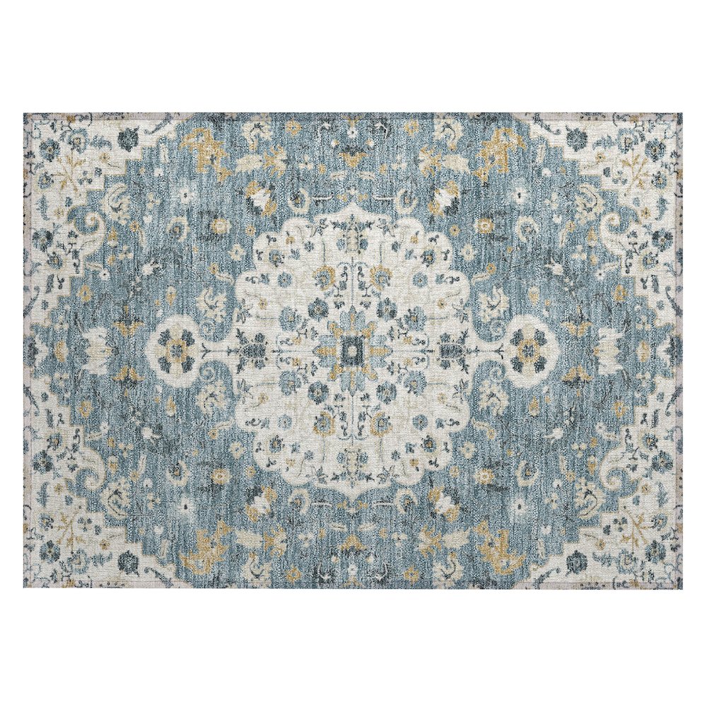Machine Washable Indoor/Outdoor Chantille ACN2463 Ivory 1'8" x 2'6" Rug. Picture 1