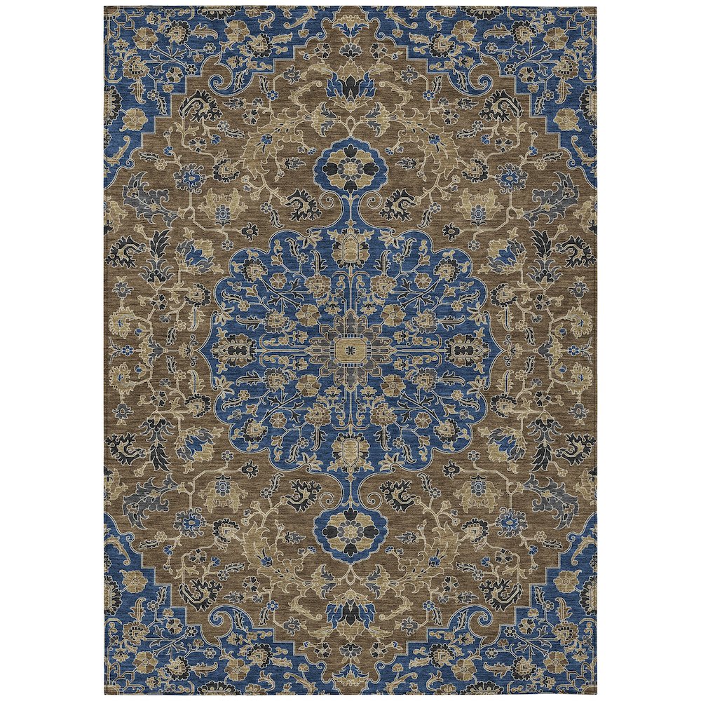 Machine Washable Indoor/Outdoor Chantille ACN2463 Blue 2'6" x 3'10" Rug. Picture 1