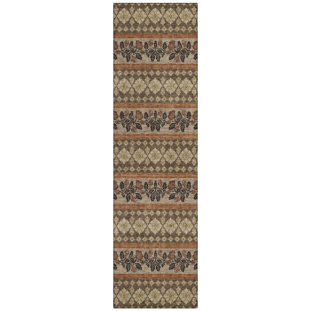 Machine Washable Indoor/Outdoor Chantille ACN2465 Brown 2'3" x 7'6" Runner Rug. Picture 1