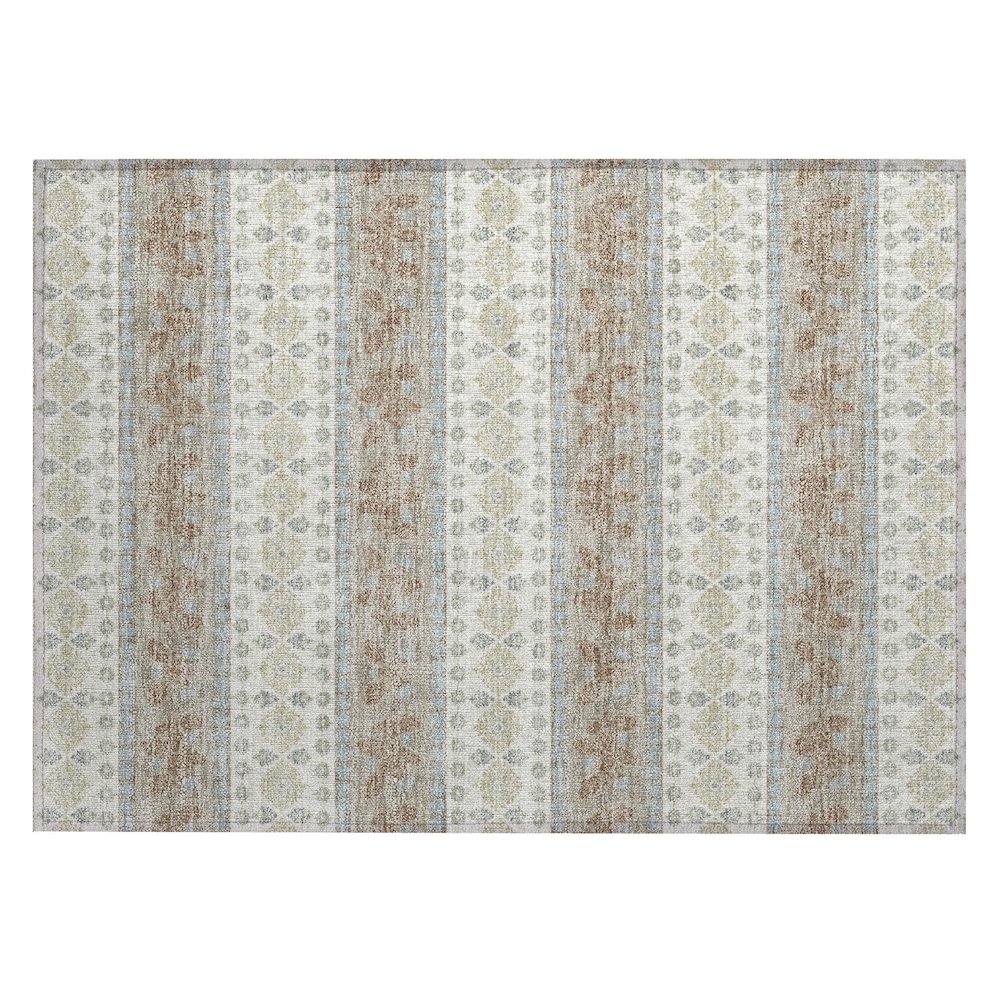 Machine Washable Indoor/Outdoor Chantille ACN2465 Ivory 1'8" x 2'6" Rug. Picture 1