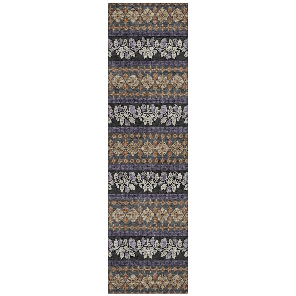 Machine Washable Indoor/Outdoor Chantille ACN2465 Purple 2'3" x 7'6" Runner Rug. Picture 1