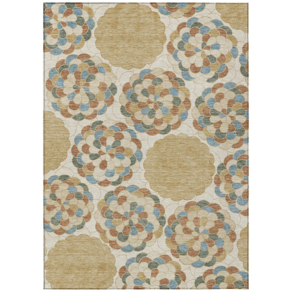 Machine Washable Indoor/Outdoor Chantille ACN2466 Brown 2'6" x 3'10" Rug. Picture 1