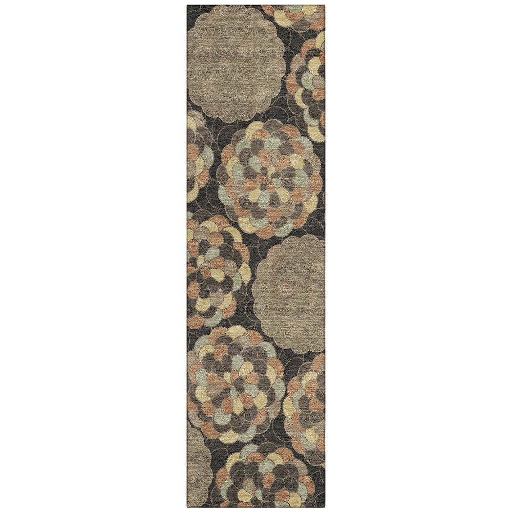 Machine Washable Indoor/Outdoor Chantille ACN2466 Brown 2'3" x 7'6" Runner Rug. Picture 1