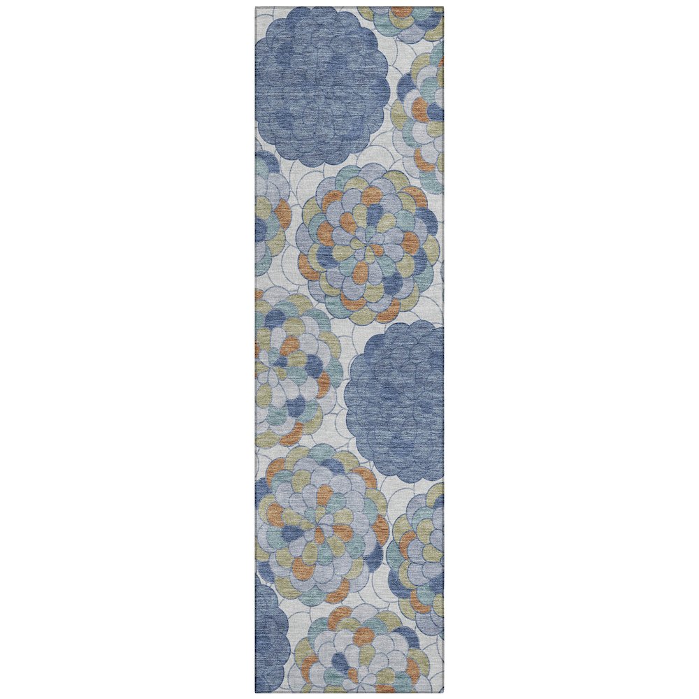 Machine Washable Indoor/Outdoor Chantille ACN2466 Blue 2'3" x 7'6" Runner Rug. Picture 1