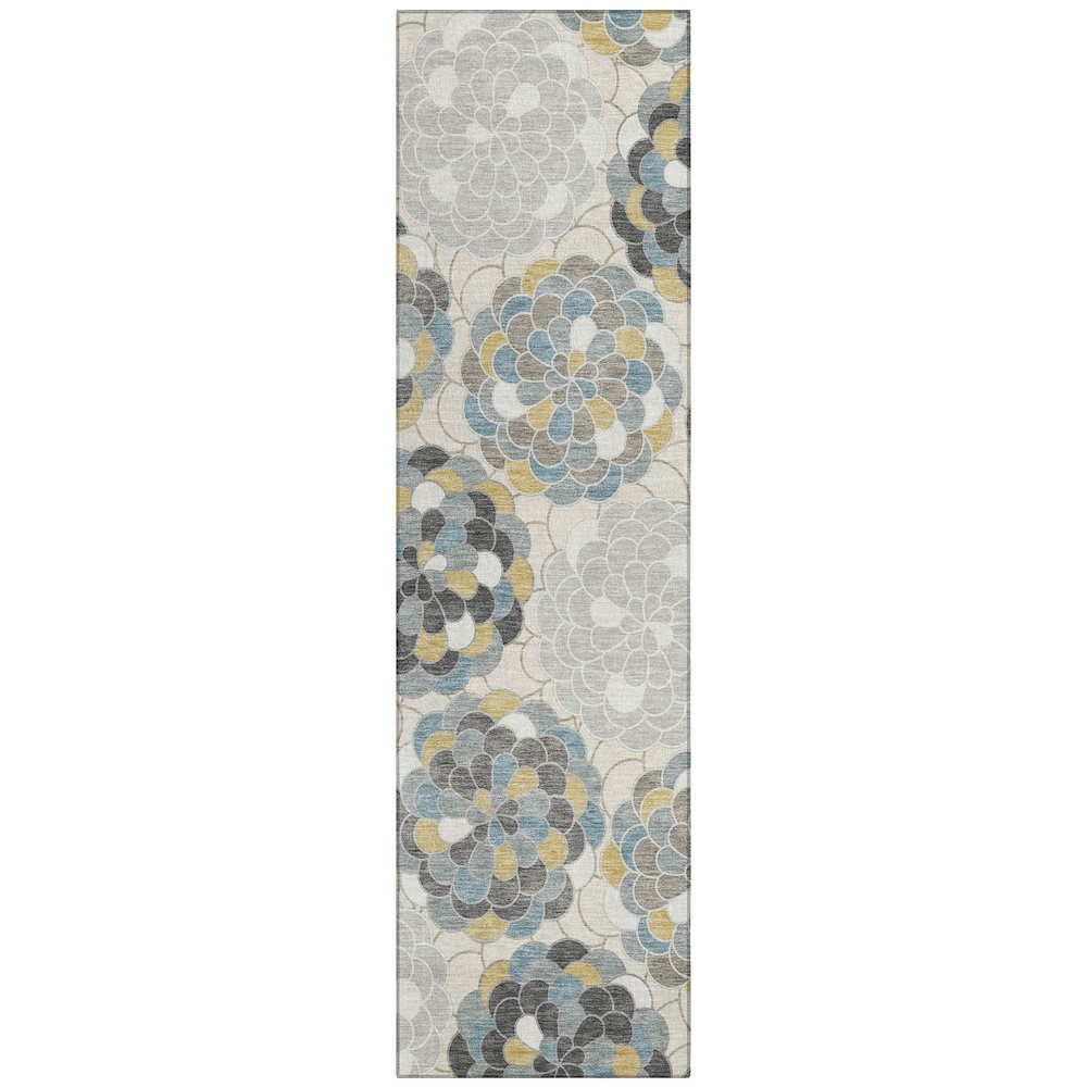 Machine Washable Indoor/Outdoor Chantille ACN2466 Ivory 2'3" x 7'6" Runner Rug. Picture 1
