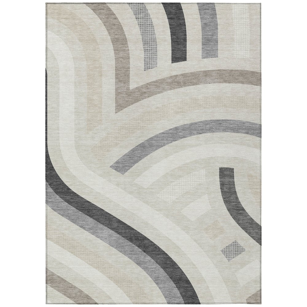 Machine Washable Indoor/Outdoor Chantille ACN2467 Ivory 2'6" x 3'10" Rug. Picture 1